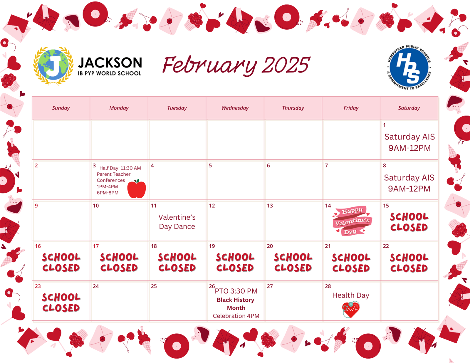 February 2025 Calendar | Calendario de febrero de 2025