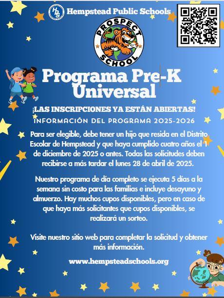 Pre-K 2025 26 Spanish