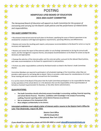 Audit Committee Posting
