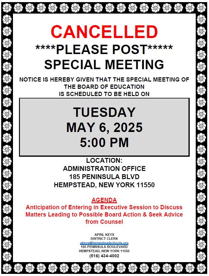  Special Meeting
