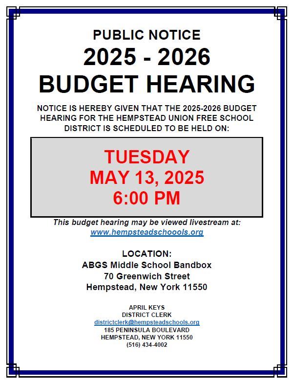  Public Notice - 2025-26 Budget Hearing