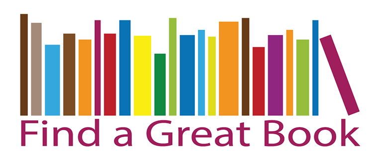 Find a Great Book with colorful books above the words Find a Great Book with colorful books above the words