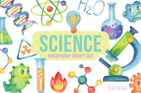Word science surrounded by beaker, lightbulb, flame DNA, test tube, microscope Word science surrounded by beaker, lightbulb, flame DNA, test tube, microscope