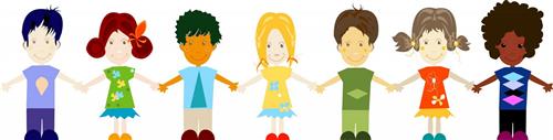 children holding hands 